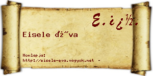 Eisele Éva névjegykártya